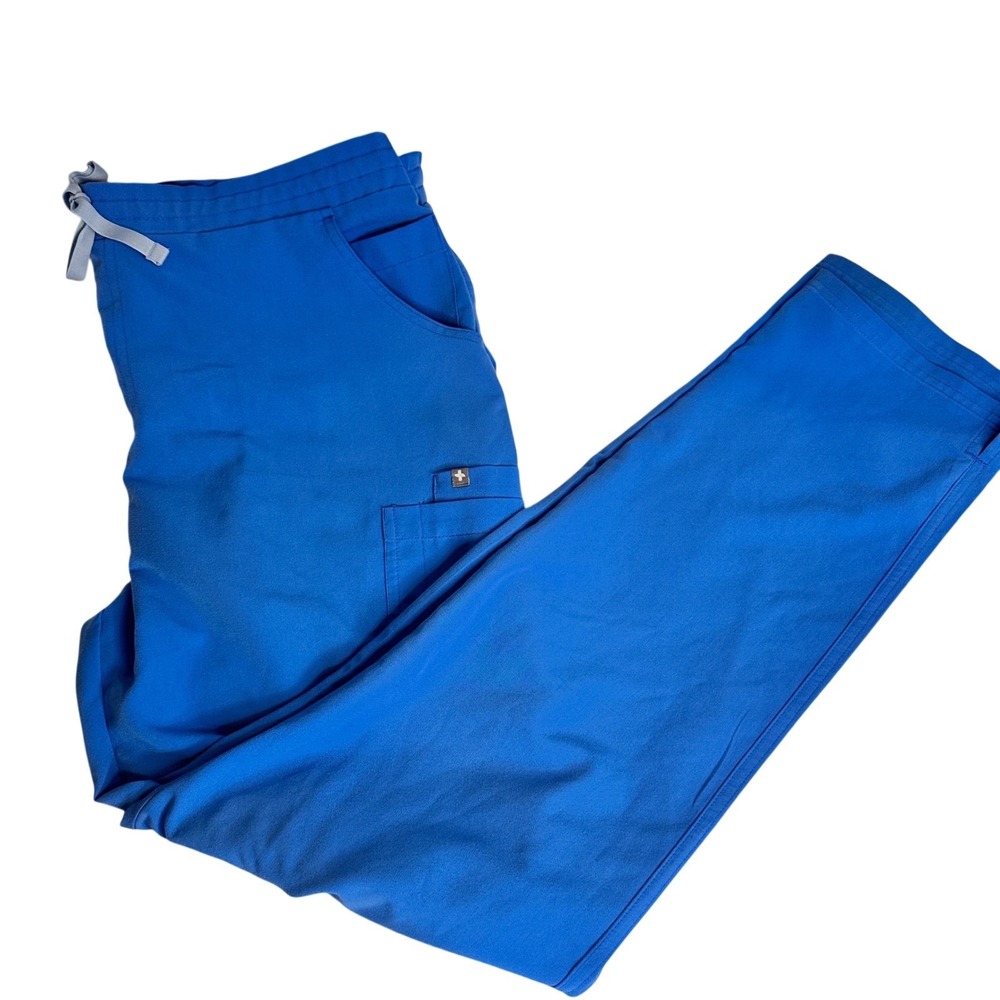 FIGS Technical Collection Drawstring Scrub Pants Blue Men's Tall XLT